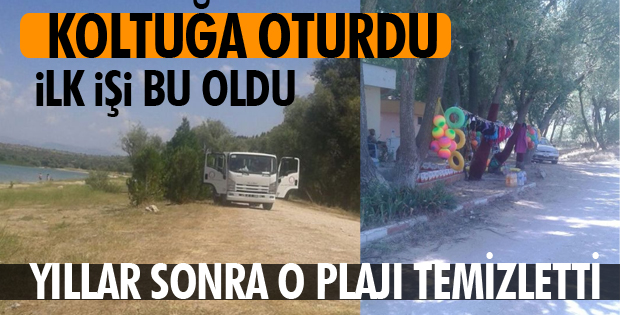 YILLAR SONRA BEDRE PLAJI TEMİZLENDİ
