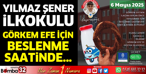 Yılmaz Şener İlkokulu’ndan Görkem Efe’ye destek