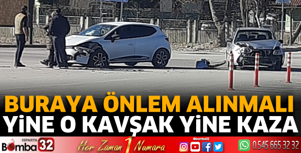 Yine o kavşak yine kaza 