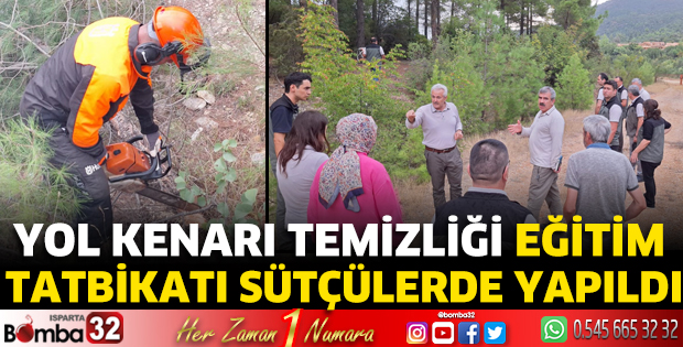 Yol Kenarı Temizliği Eğitim Tatbikatı Sütçülerde yapıldı