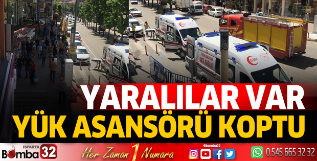 Yük asansörü koptu