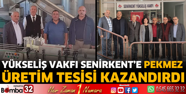 Yükseliş Vakfı Senirkent’e pekmez üretim tesisi kazandırdı 