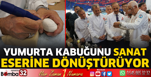 Yumurta kabuğunu sanat eserine dönüştürüyor