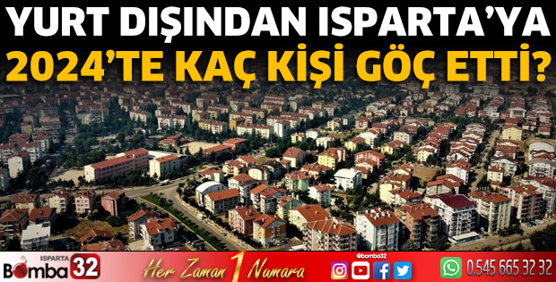 Yurt dışından Isparta’ya 2024’te kaç kişi göç etti?