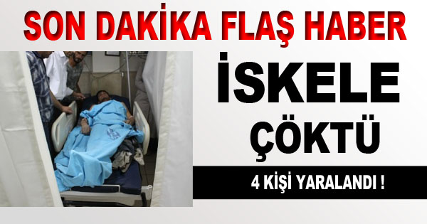 Yurt İnşaatında İskele Çöktü