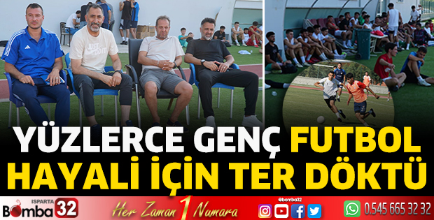 Yüzlerce genç futbol hayali için koştu