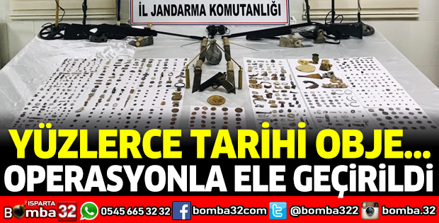 YÜZLERCE TARİHİ OBJE OPERASYONLA ELE GEÇİRİLDİ