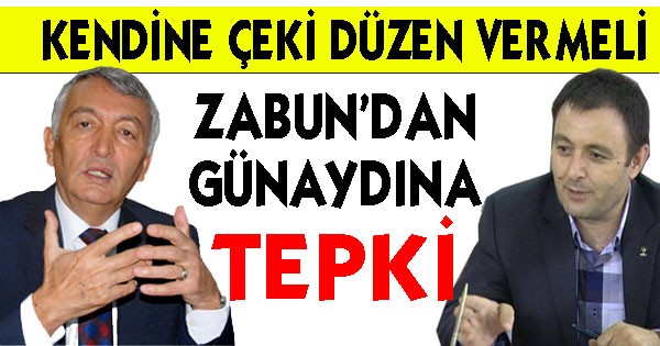 ZABUN CEVAP VERDİ
