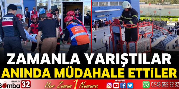 Zamanla yarıştılar 