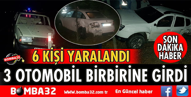 ZİNCİRLEME KAZA 6 KİŞİ YARALANDI